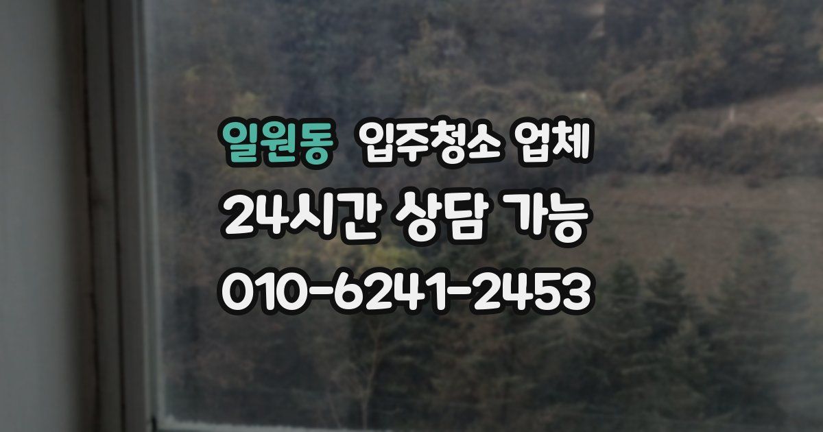 일원동 입주청소 업체