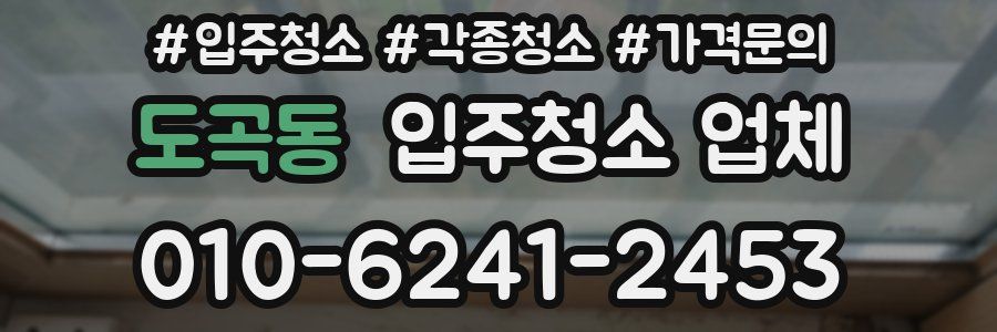 도곡동 입주청소 업체