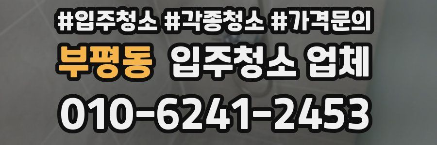 부평동 입주청소 업체