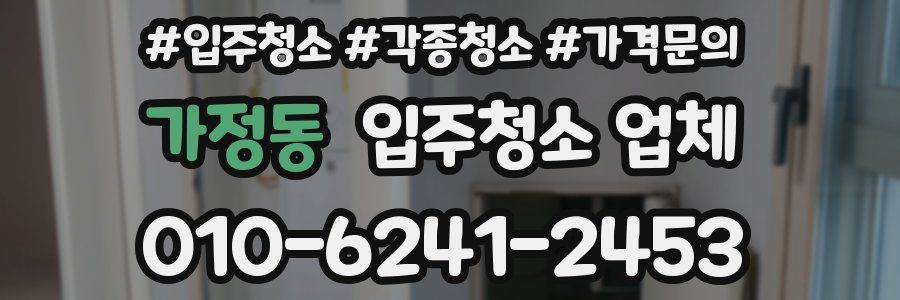 가정동 입주청소 업체