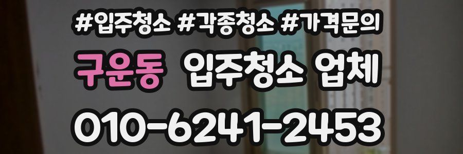 구운동 입주청소 업체