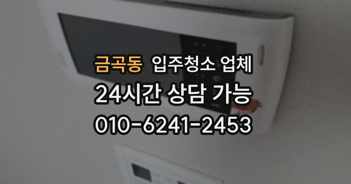 금곡동 입주청소 업체