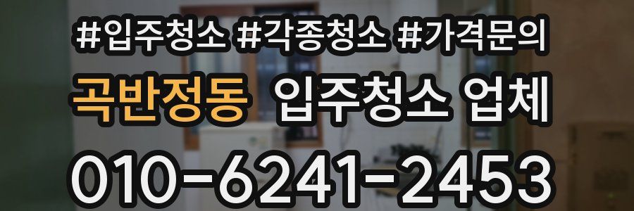곡반정동 입주청소 업체