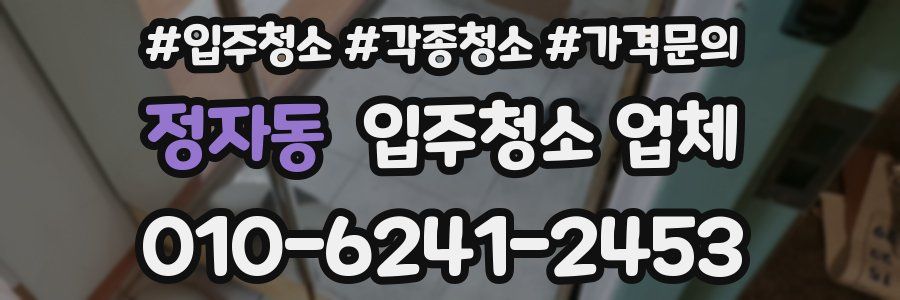 정자동 입주청소 업체