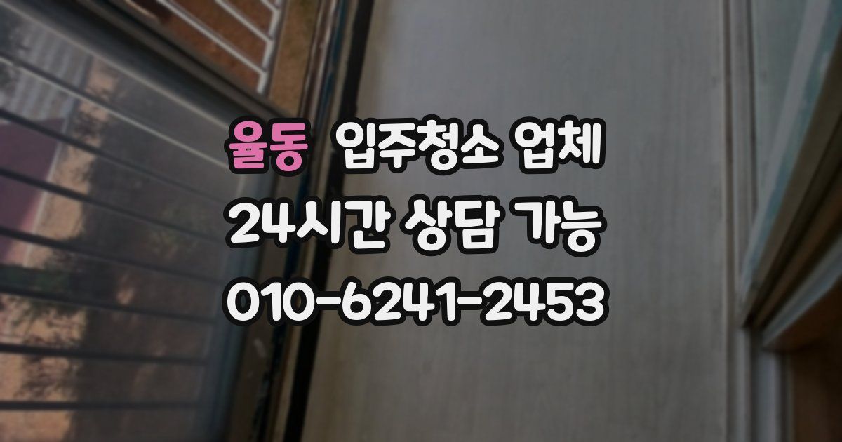 율동 입주청소 업체