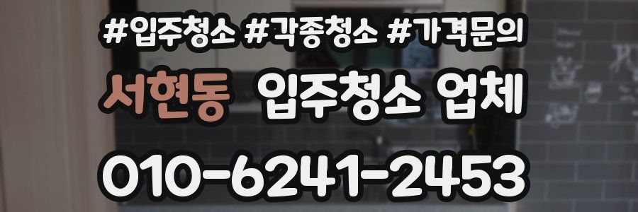 서현동 입주청소 업체