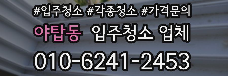 야탑동 입주청소 업체