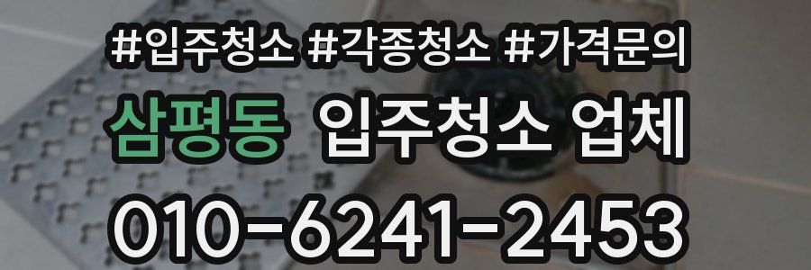 삼평동 입주청소 업체