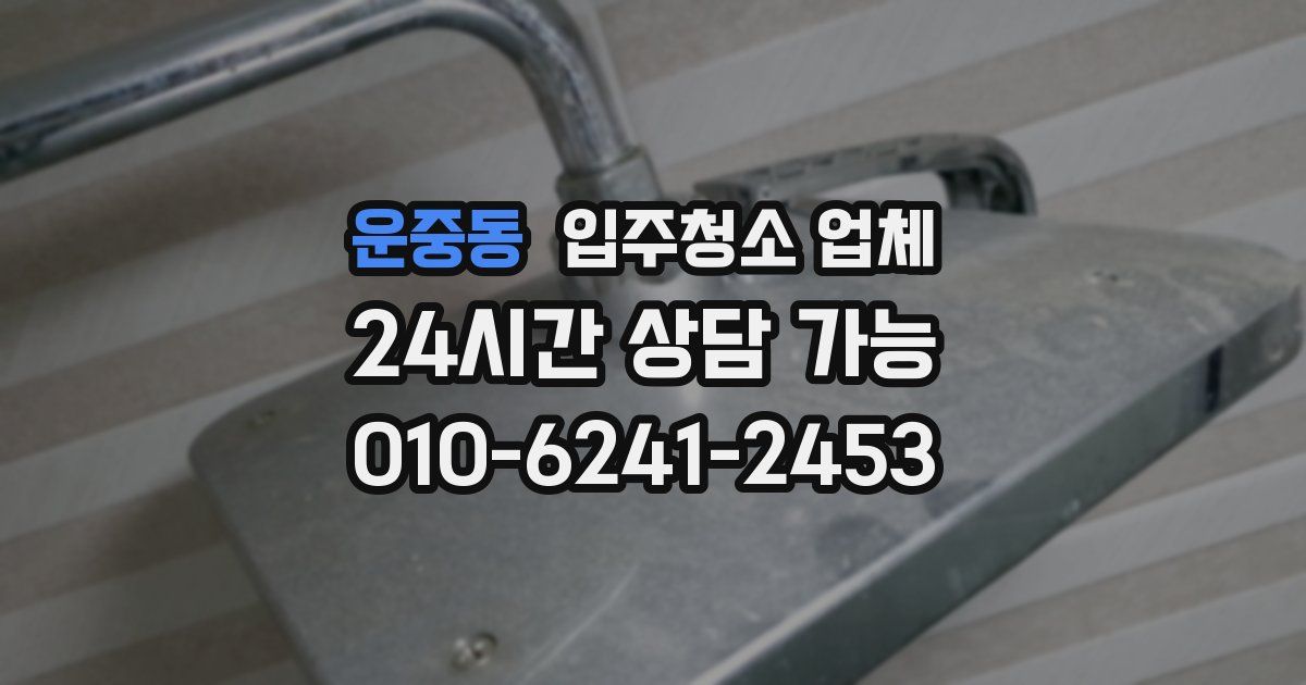 운중동 입주청소 업체