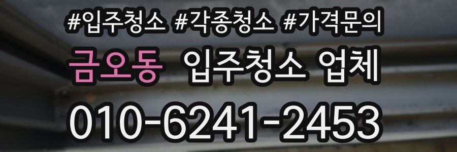 금오동 입주청소 업체
