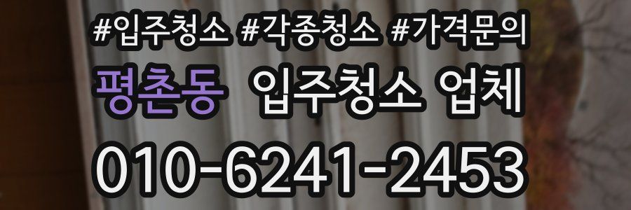 평촌동 입주청소 업체