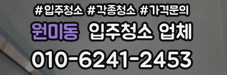 원미동 입주청소 업체