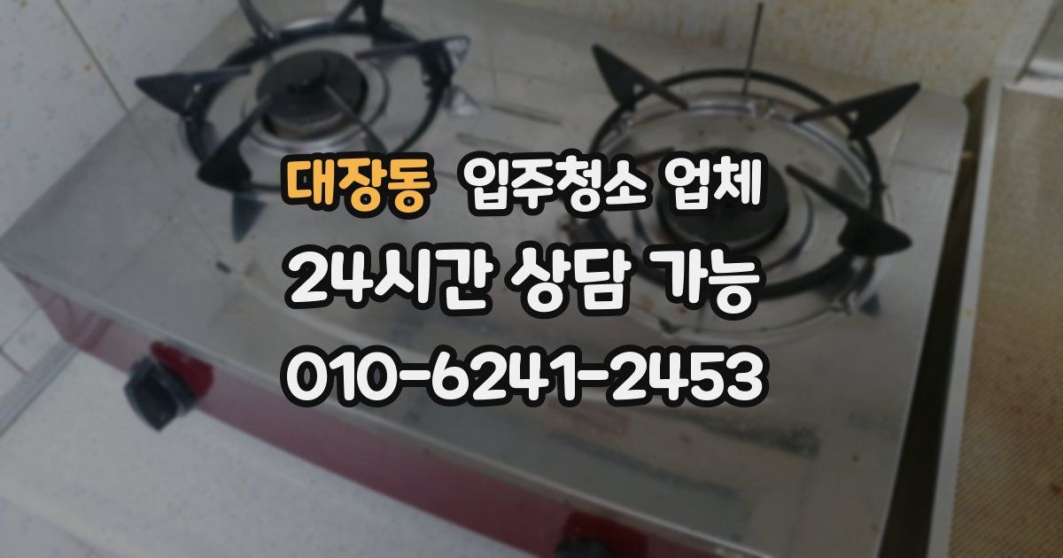대장동 입주청소 업체