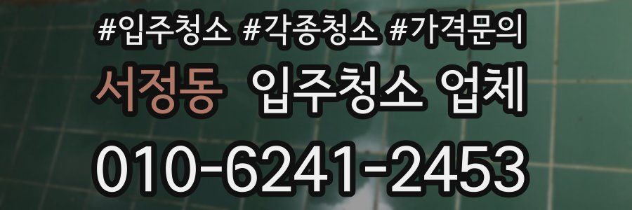 서정동 입주청소 업체