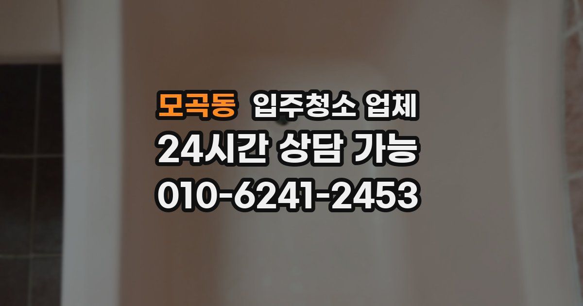 모곡동 입주청소 업체