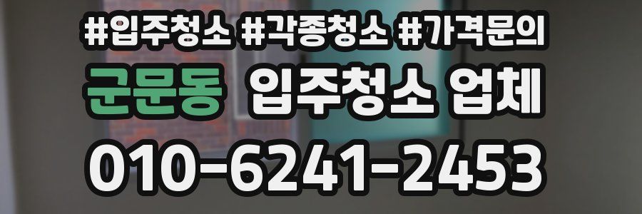 군문동 입주청소 업체