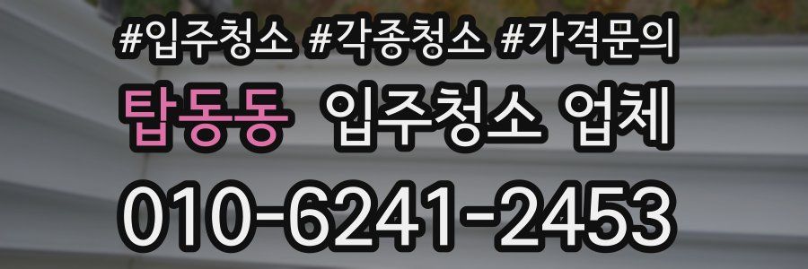 탑동동 입주청소 업체