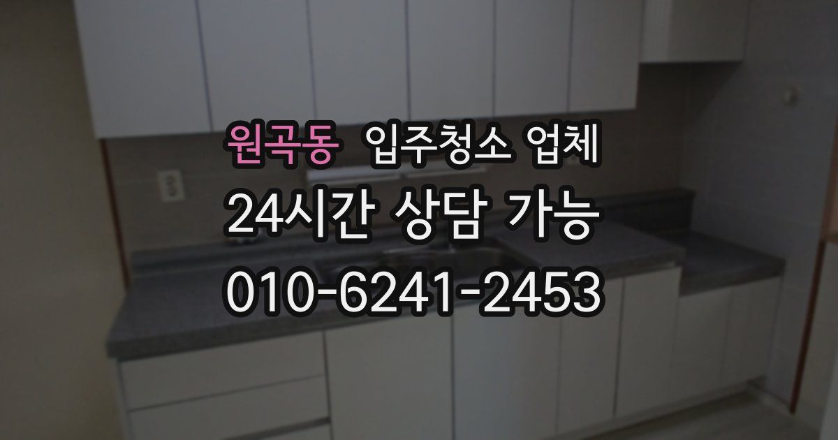 원곡동 입주청소 업체