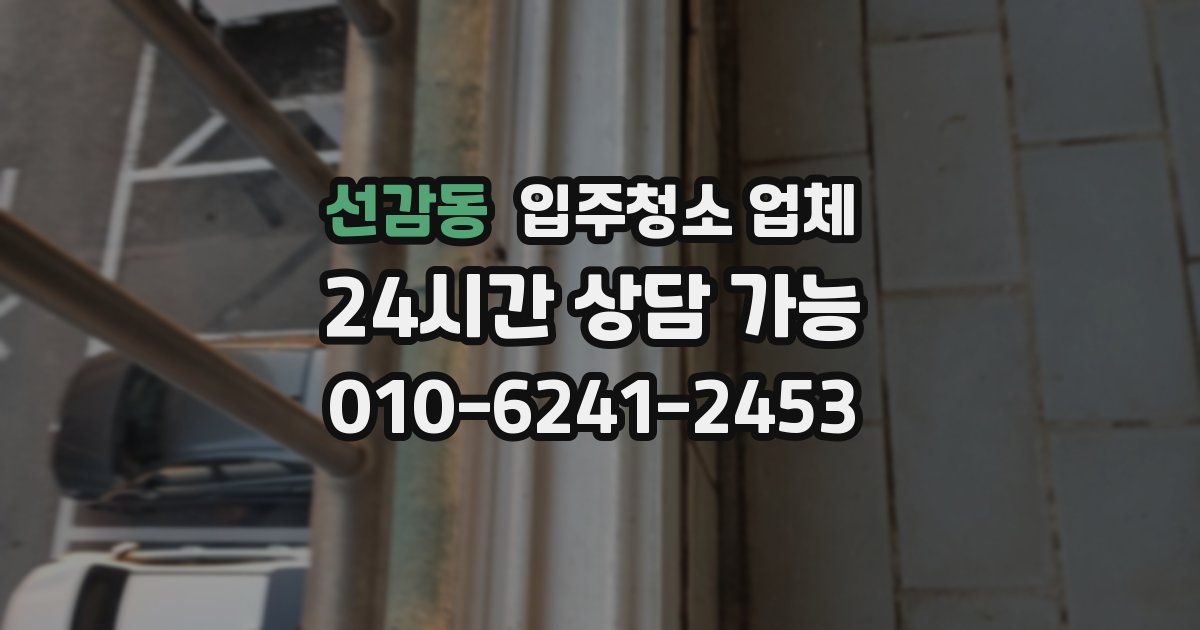 선감동 입주청소 업체