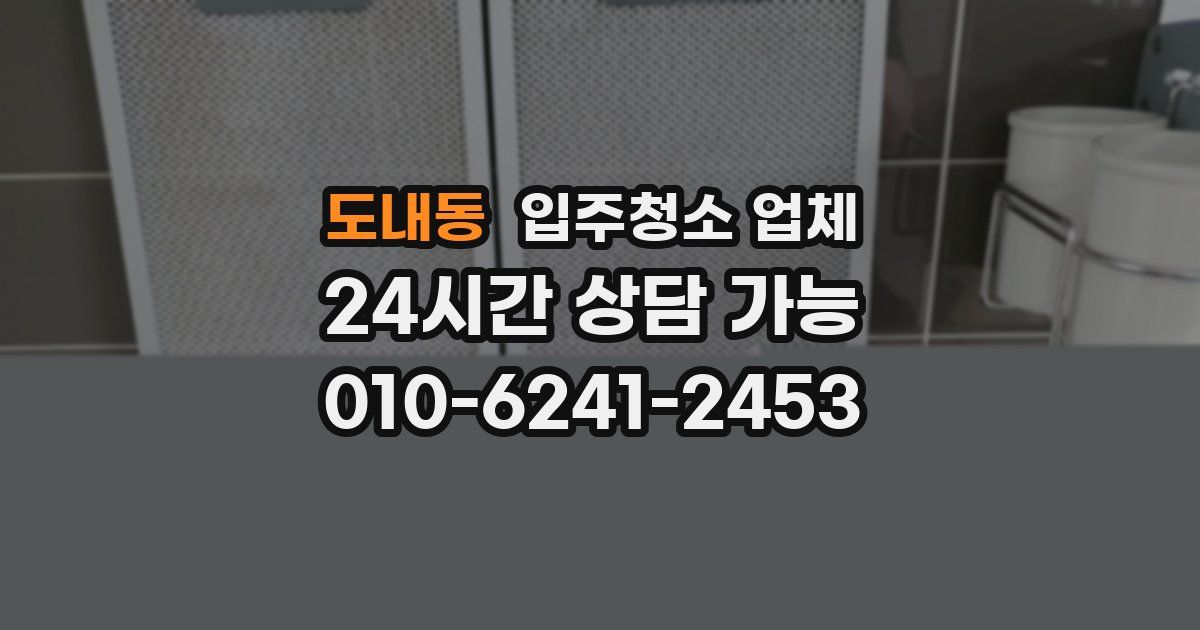 도내동 입주청소 업체