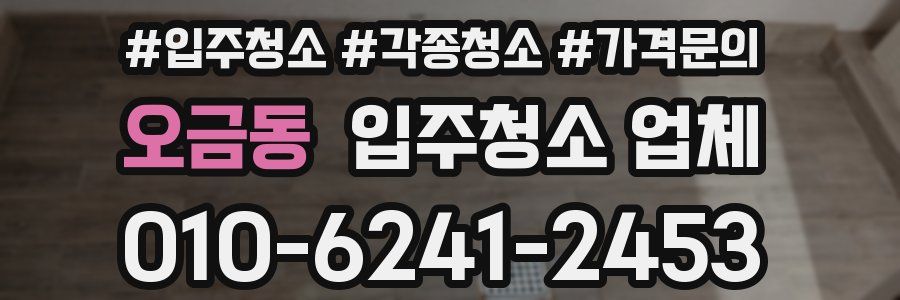 오금동 입주청소 업체