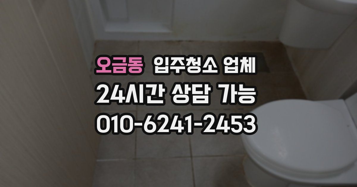 오금동 입주청소 업체