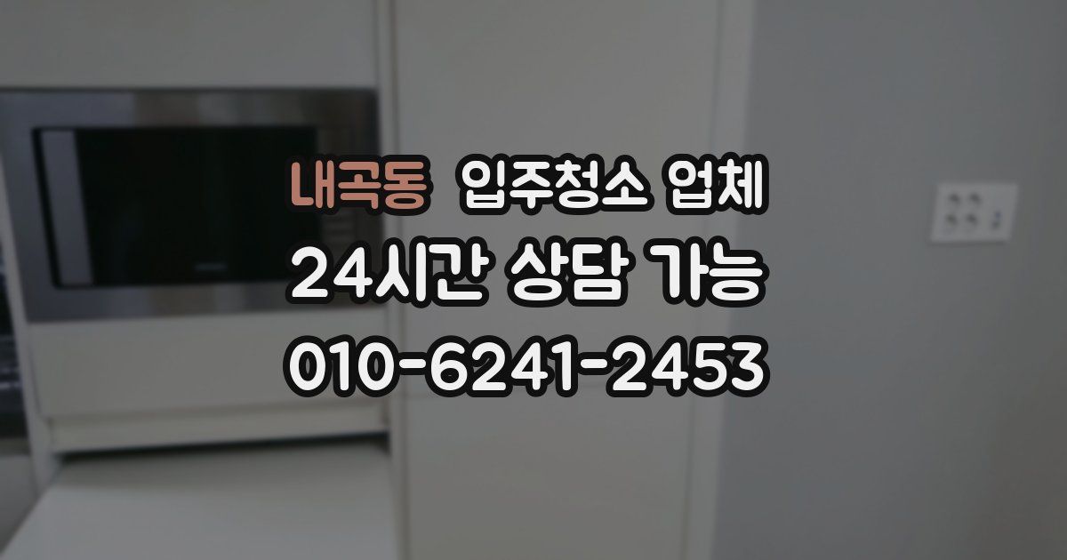 내곡동 입주청소 업체