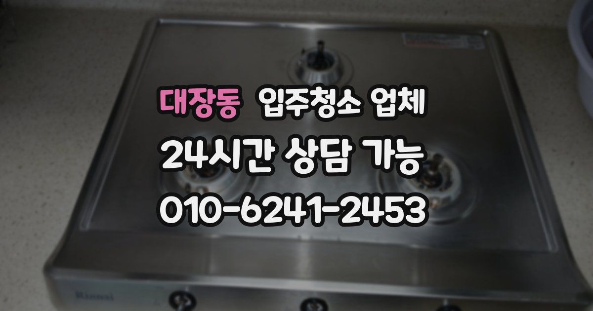 대장동 입주청소 업체