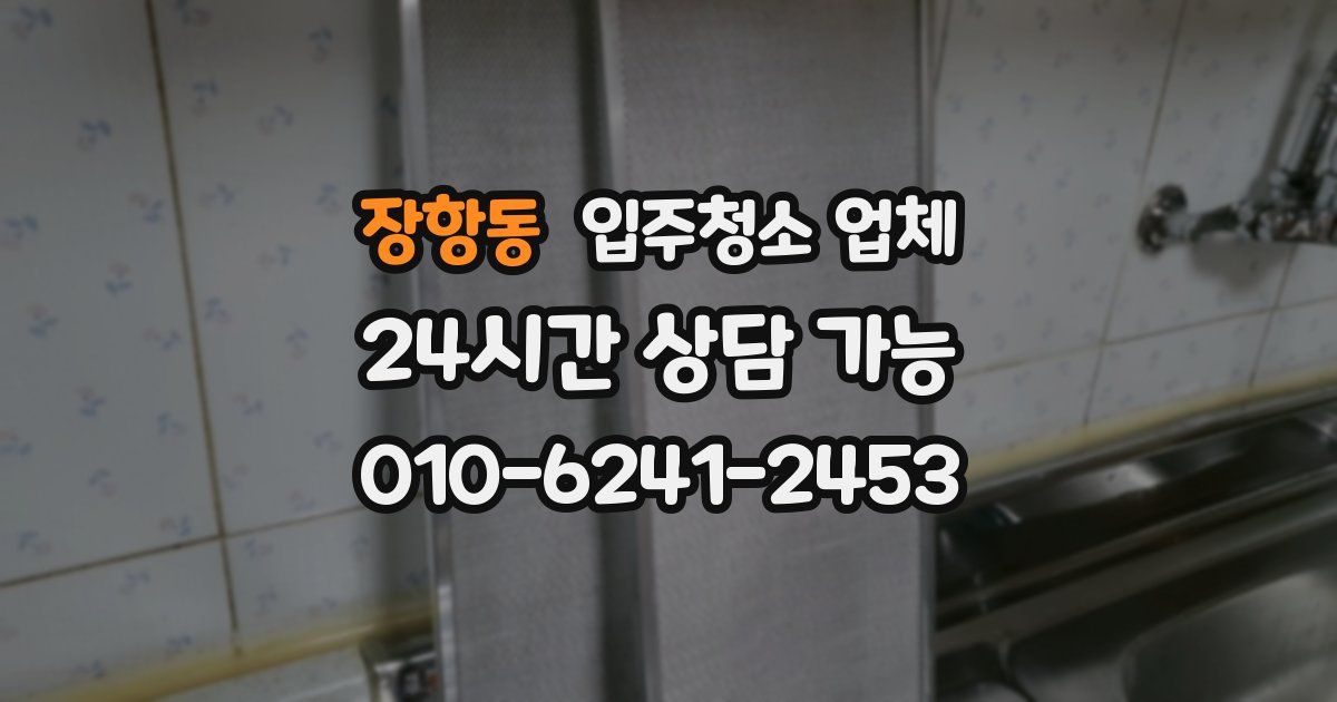 장항동 입주청소 업체