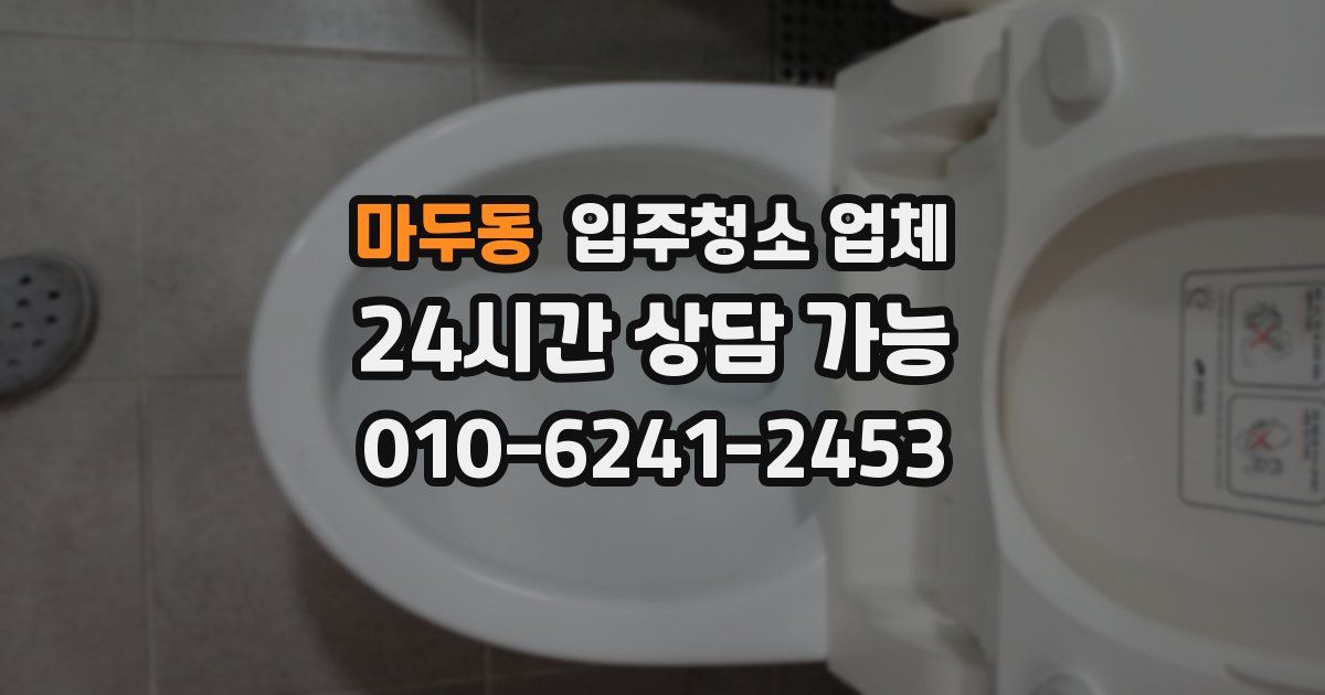 마두동 입주청소 업체
