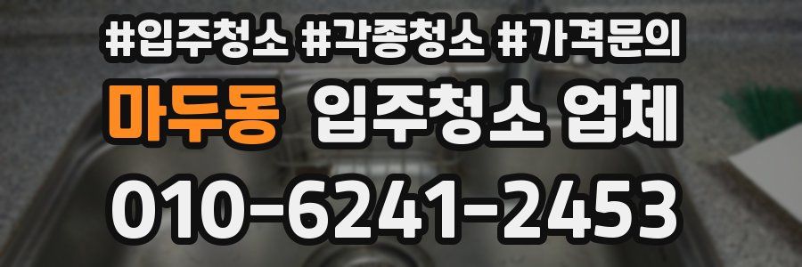 마두동 입주청소 업체