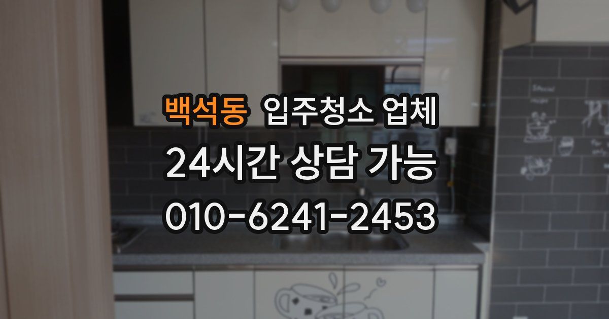 백석동 입주청소 업체
