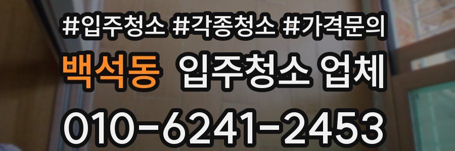 백석동 입주청소 업체
