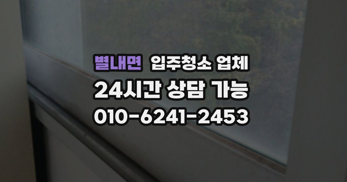 별내면 입주청소 업체
