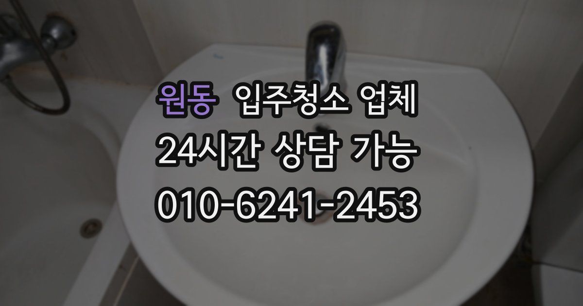 원동 입주청소 업체