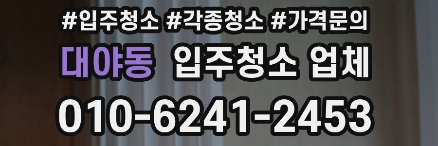 대야동 입주청소 업체
