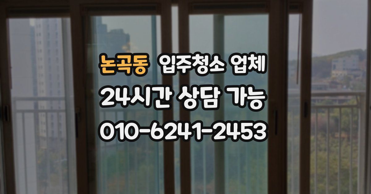 논곡동 입주청소 업체