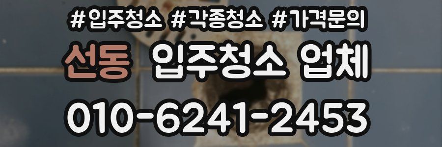 선동 입주청소 업체
