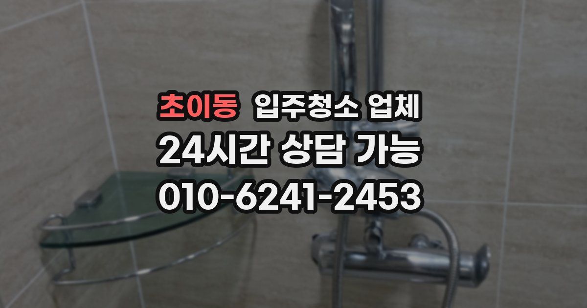 초이동 입주청소 업체