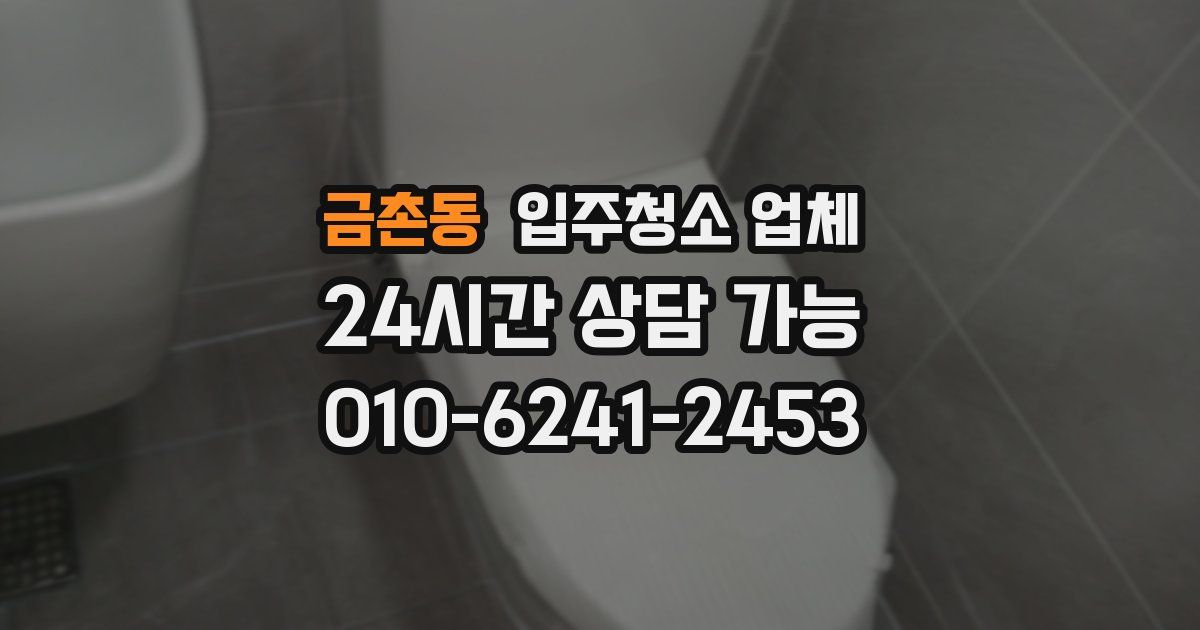 금촌동 입주청소 업체