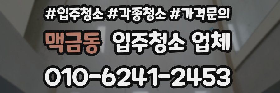 맥금동 입주청소 업체