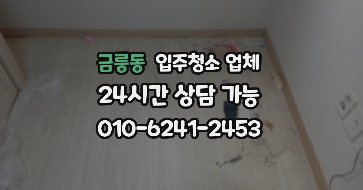 금릉동 입주청소 업체