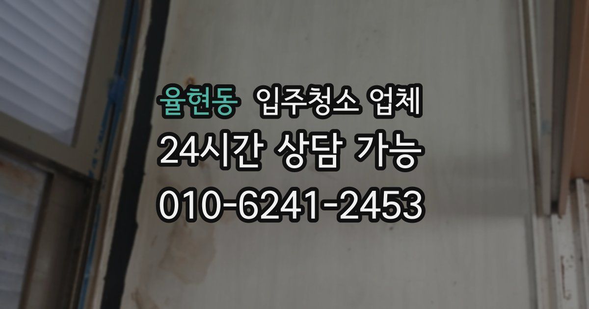 율현동 입주청소 업체