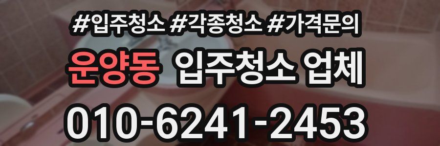 운양동 입주청소 업체
