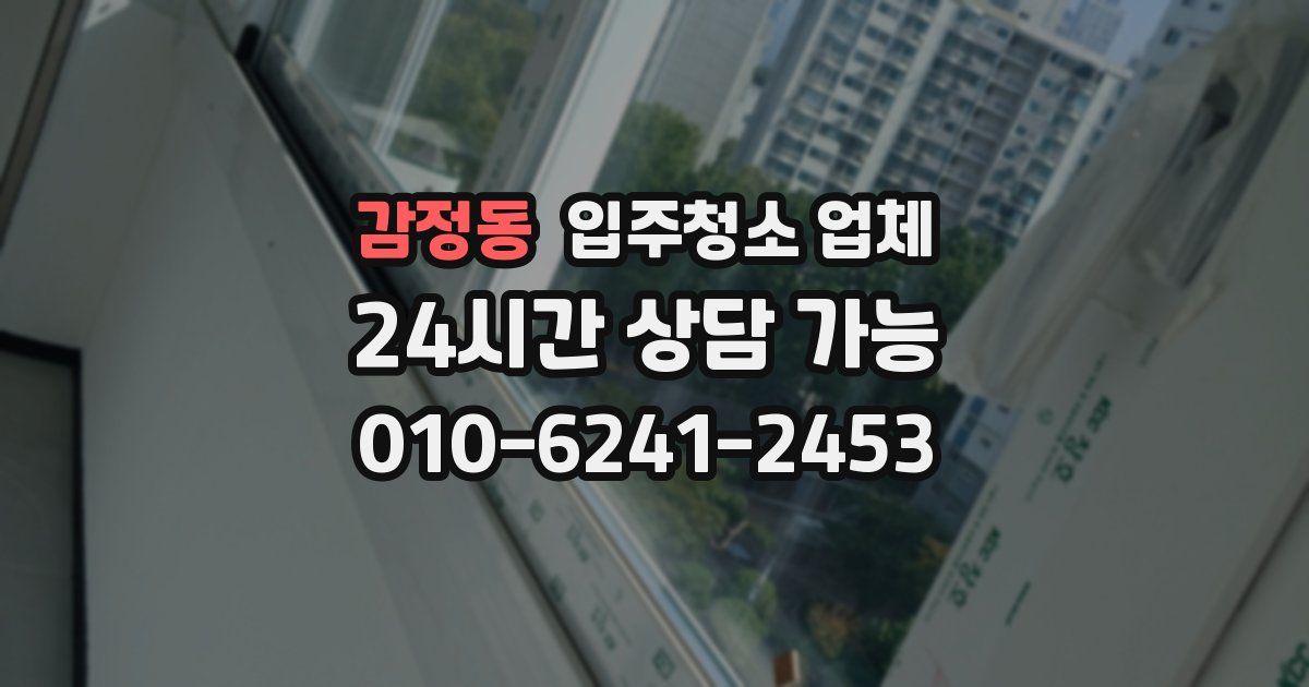 감정동 입주청소 업체
