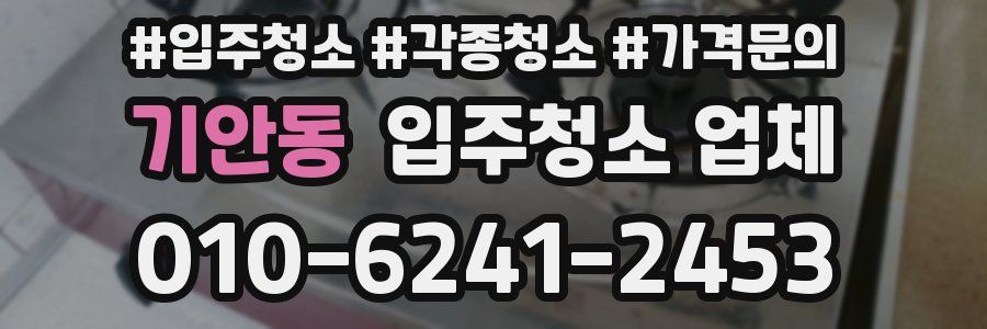 기안동 입주청소 업체