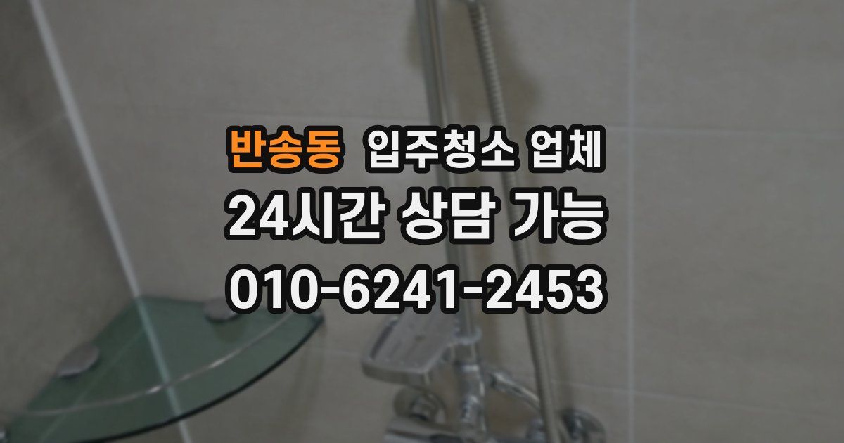반송동 입주청소 업체