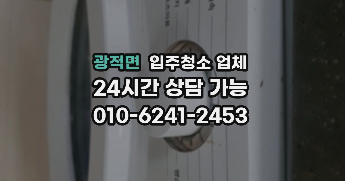 광적면 입주청소 업체