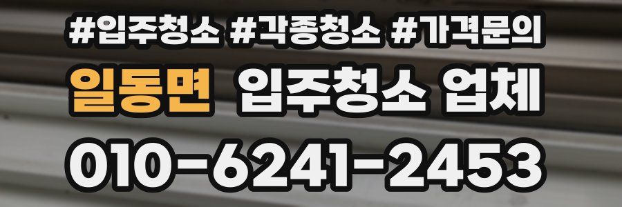일동면 입주청소 업체