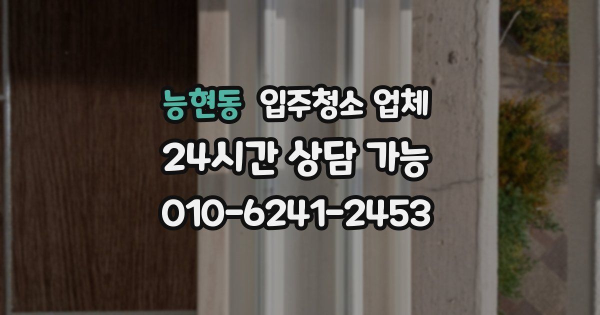 능현동 입주청소 업체
